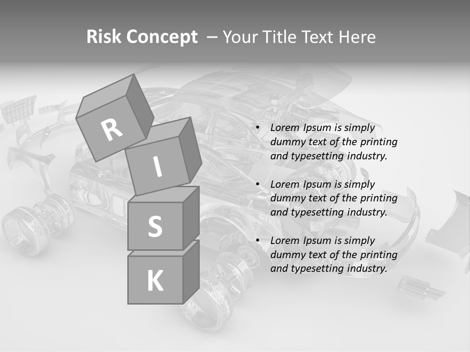 Grey White Background Wheel PowerPoint Template