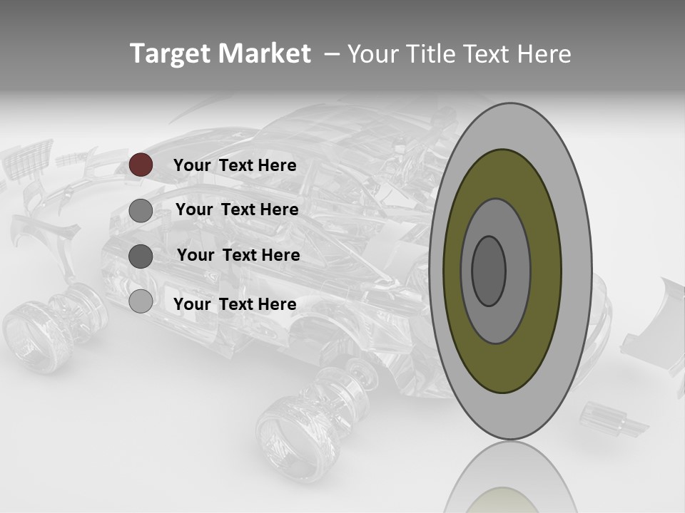 Grey White Background Wheel PowerPoint Template
