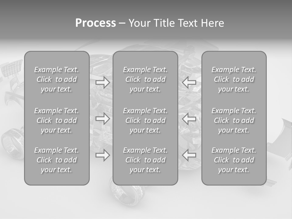 Grey White Background Wheel PowerPoint Template