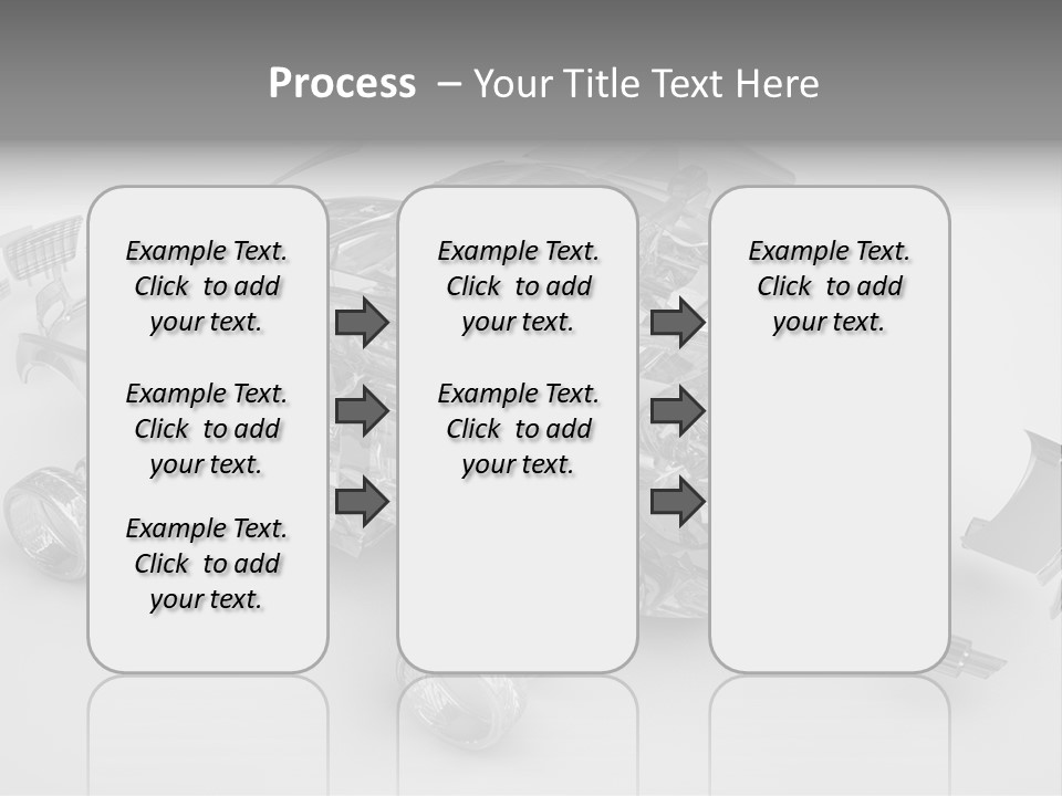 Grey White Background Wheel PowerPoint Template