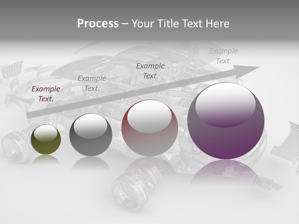 Grey White Background Wheel PowerPoint Template