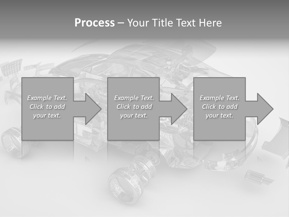 Grey White Background Wheel PowerPoint Template