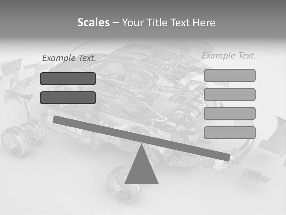 Grey White Background Wheel PowerPoint Template
