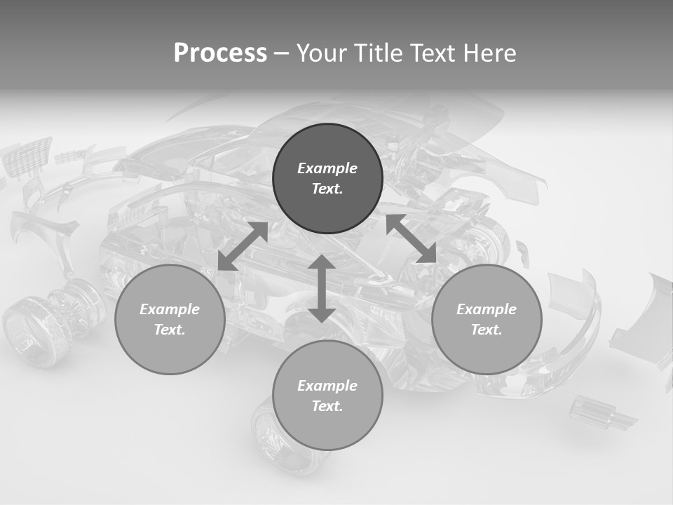 Grey White Background Wheel PowerPoint Template