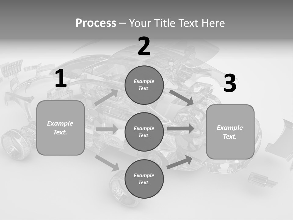 Grey White Background Wheel PowerPoint Template