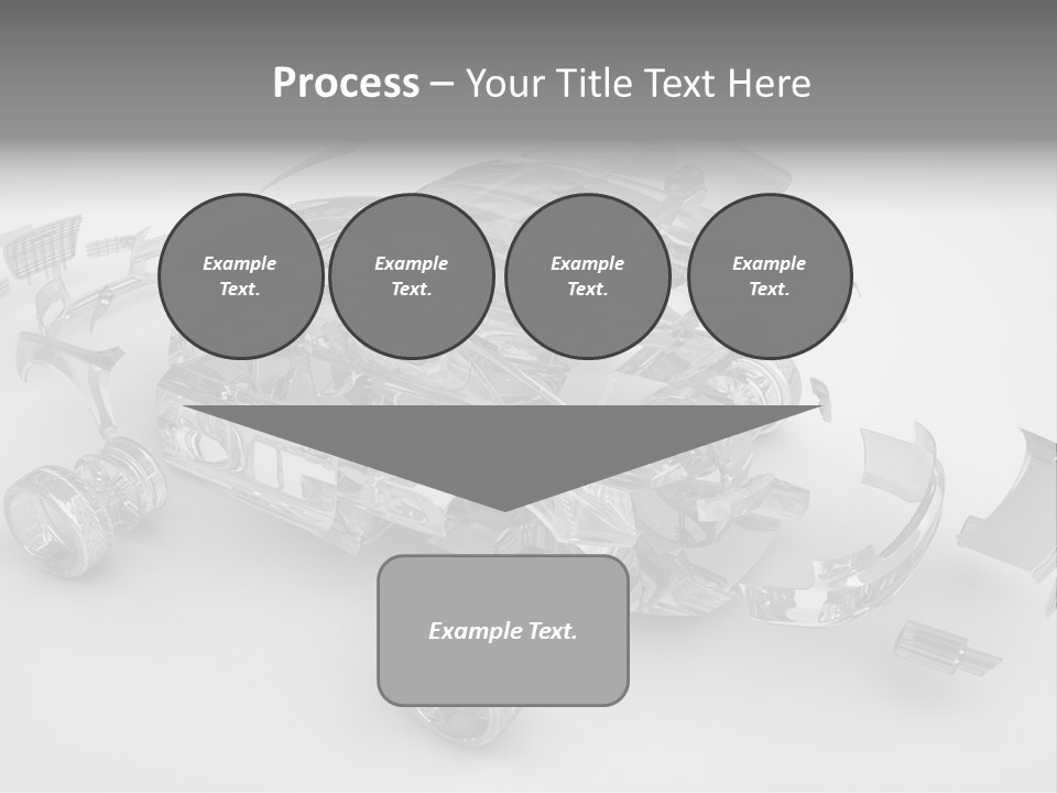 Grey White Background Wheel PowerPoint Template