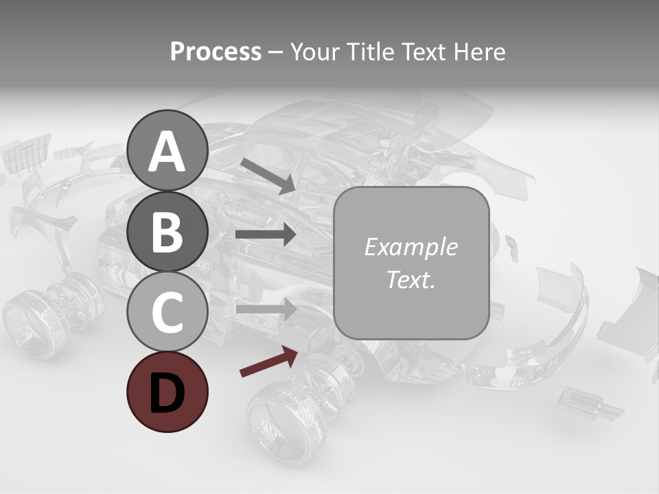 Grey White Background Wheel PowerPoint Template