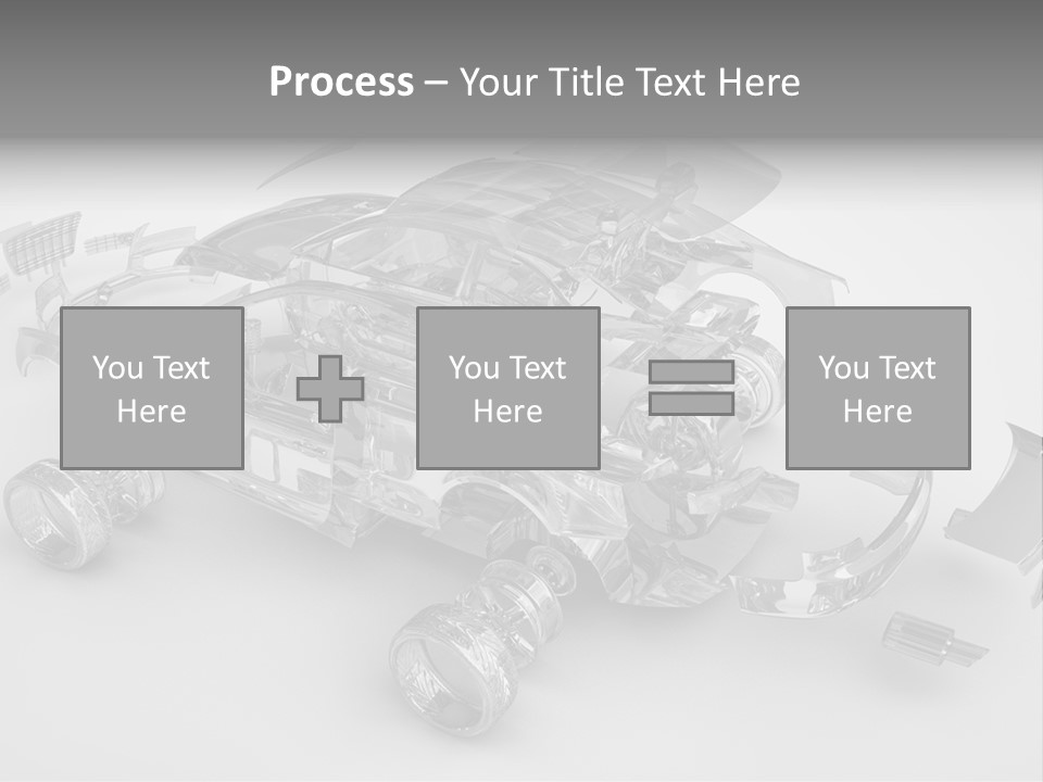 Grey White Background Wheel PowerPoint Template