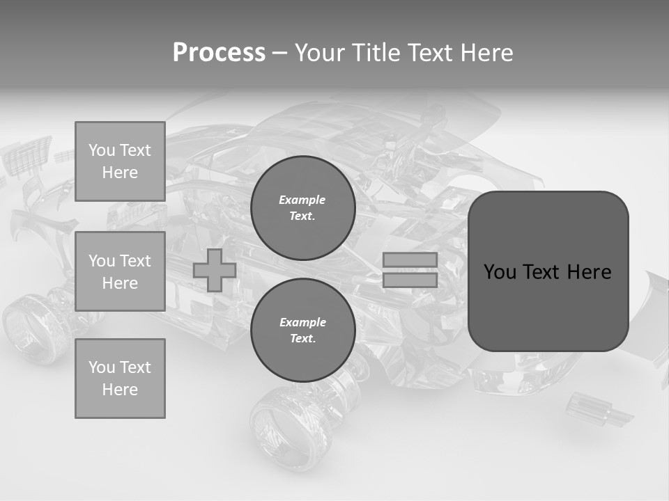 Grey White Background Wheel PowerPoint Template