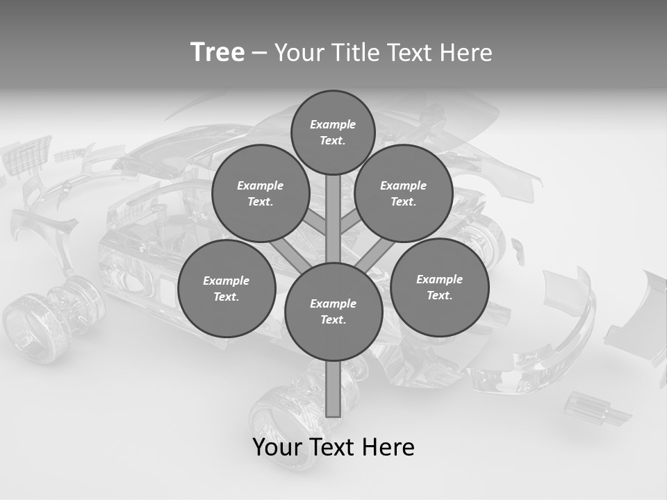Grey White Background Wheel PowerPoint Template