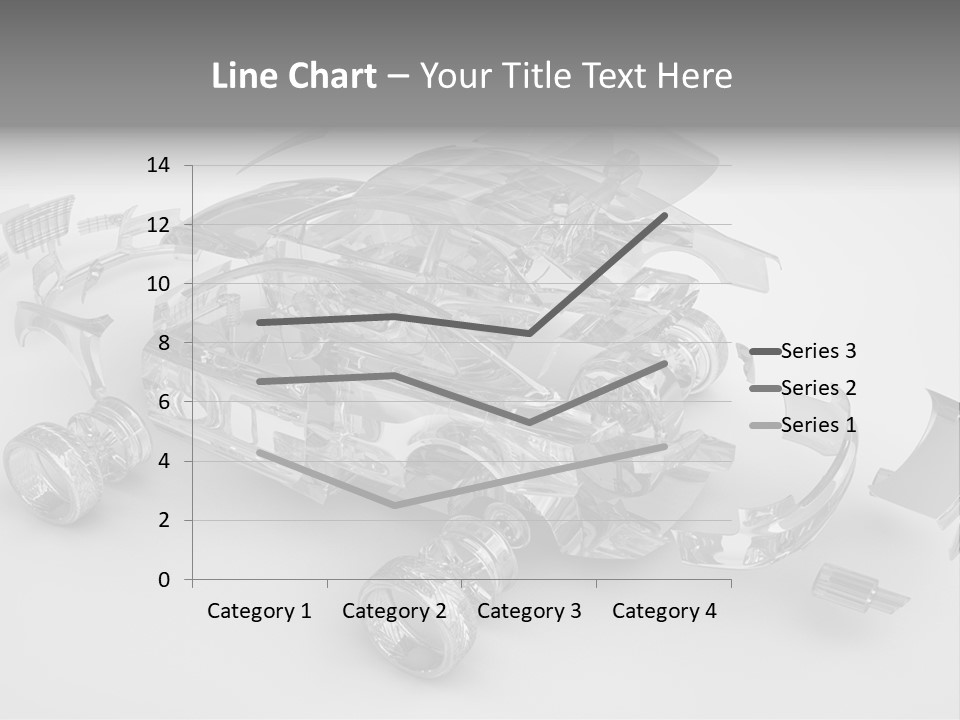 Grey White Background Wheel PowerPoint Template