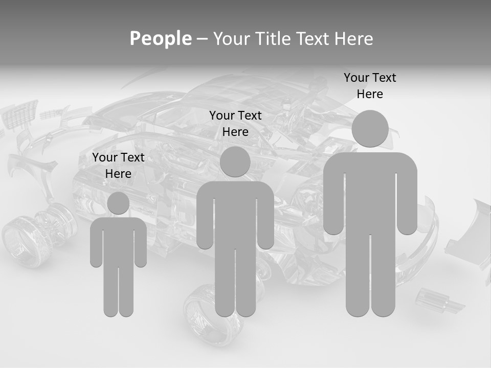 Grey White Background Wheel PowerPoint Template