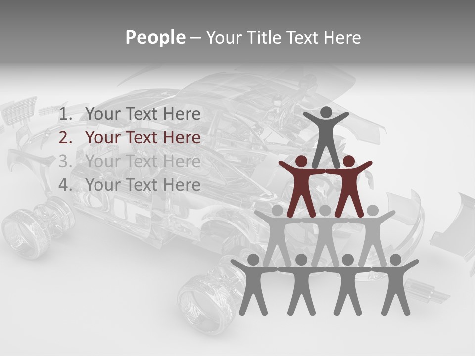 Grey White Background Wheel PowerPoint Template