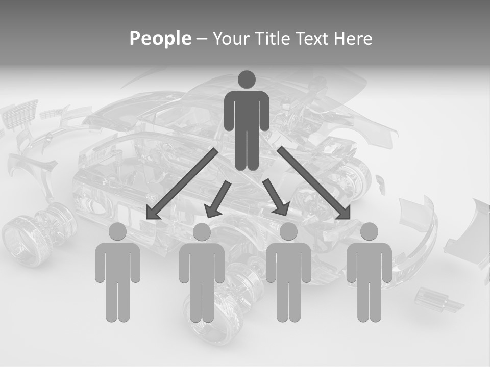 Grey White Background Wheel PowerPoint Template