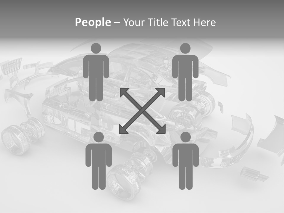 Grey White Background Wheel PowerPoint Template