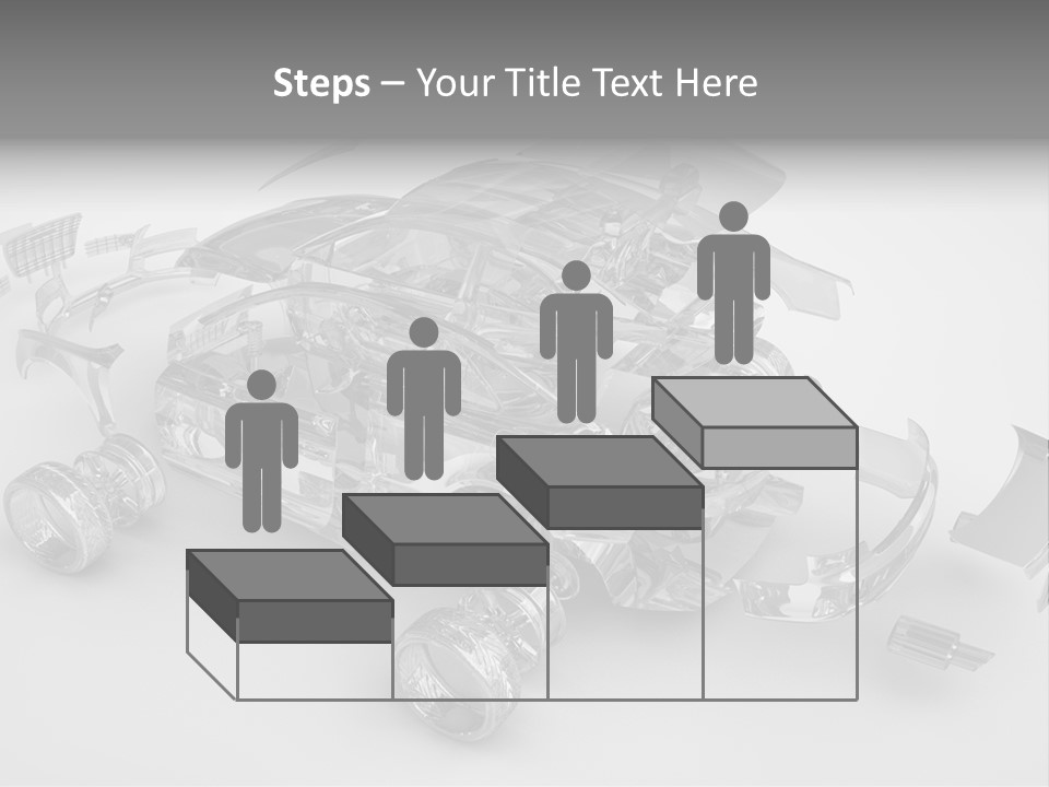 Grey White Background Wheel PowerPoint Template