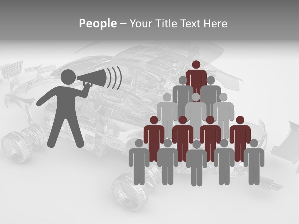 Grey White Background Wheel PowerPoint Template