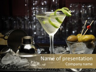 Dry Cup Lemon PowerPoint Template