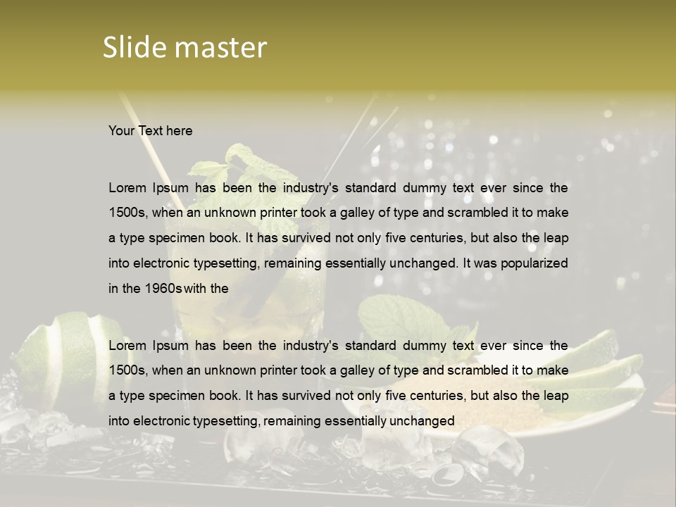 Disco Sugar Cane Straw PowerPoint Template