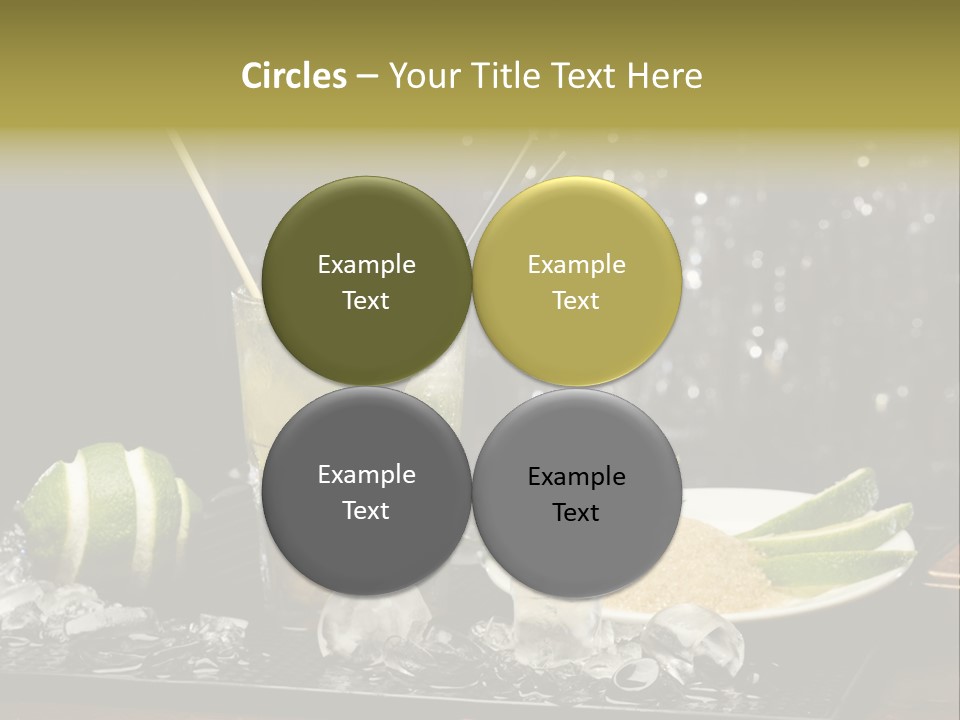 Disco Sugar Cane Straw PowerPoint Template