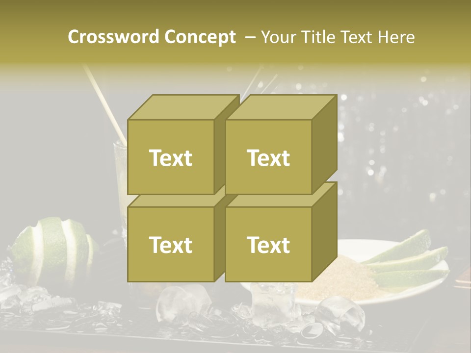 Disco Sugar Cane Straw PowerPoint Template