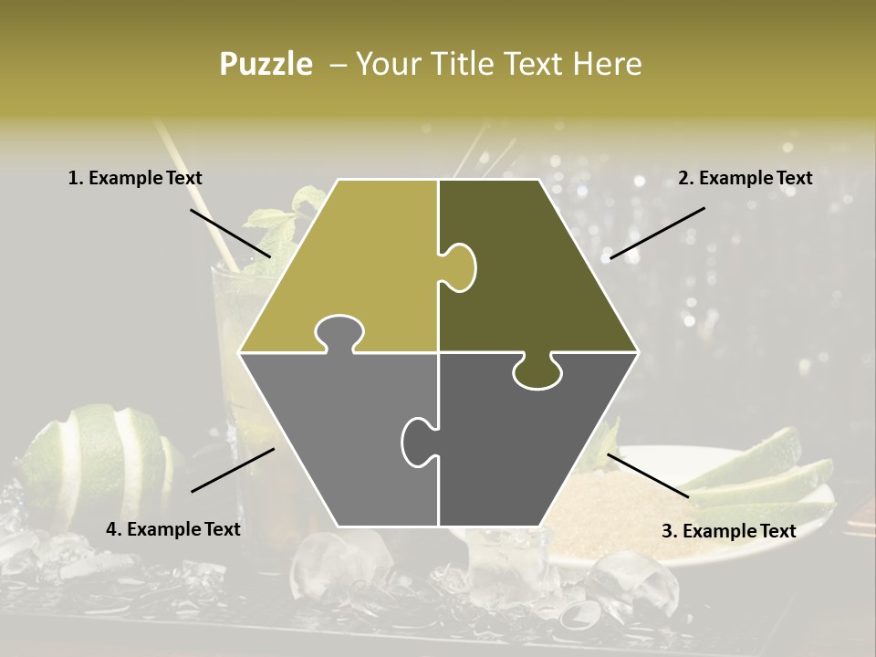 Disco Sugar Cane Straw PowerPoint Template