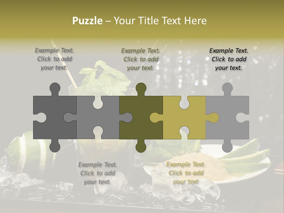 Disco Sugar Cane Straw PowerPoint Template