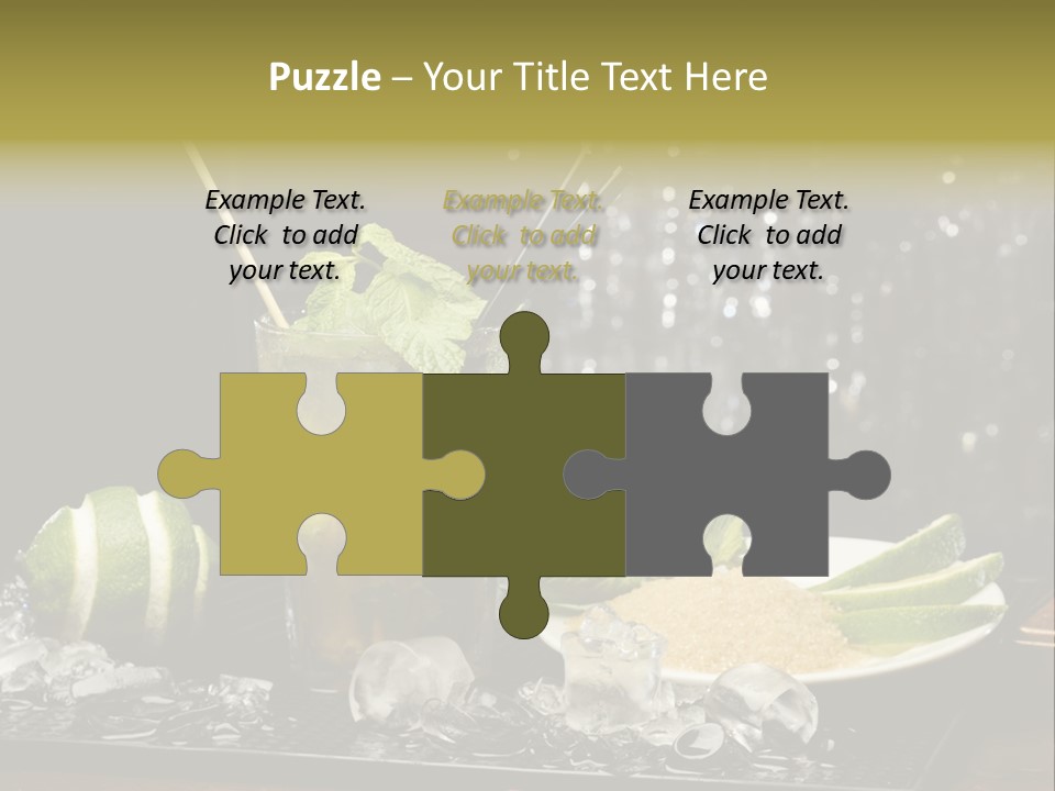 Disco Sugar Cane Straw PowerPoint Template