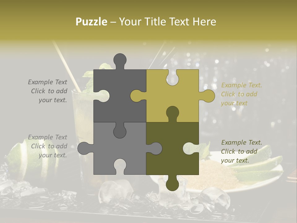 Disco Sugar Cane Straw PowerPoint Template