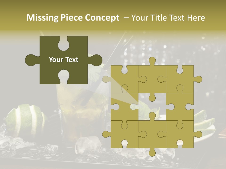 Disco Sugar Cane Straw PowerPoint Template