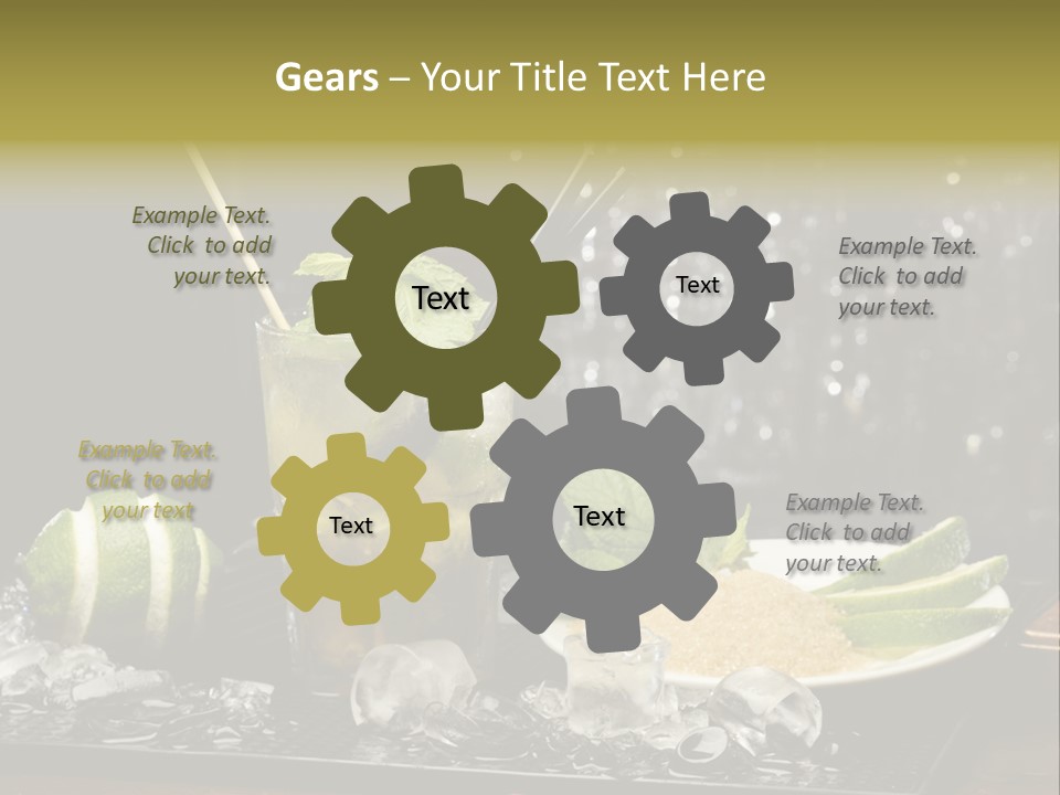 Disco Sugar Cane Straw PowerPoint Template