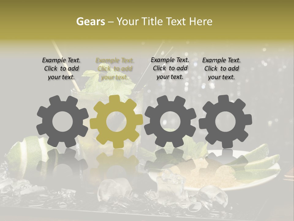 Disco Sugar Cane Straw PowerPoint Template