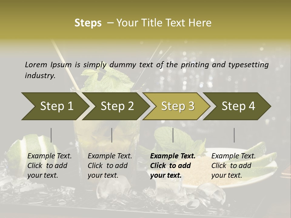 Disco Sugar Cane Straw PowerPoint Template