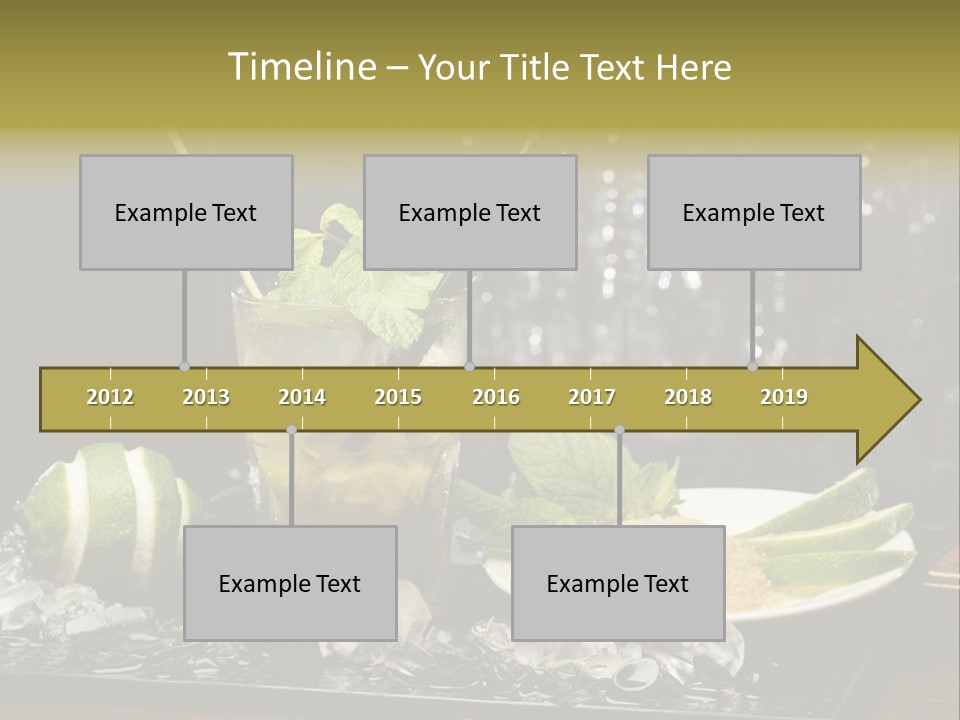 Disco Sugar Cane Straw PowerPoint Template