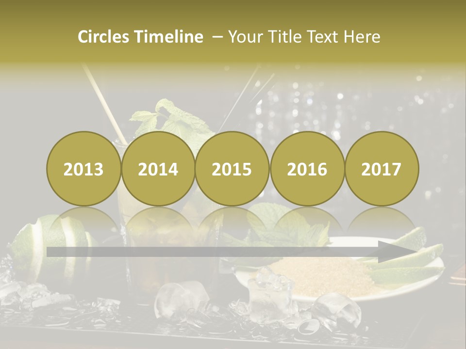 Disco Sugar Cane Straw PowerPoint Template