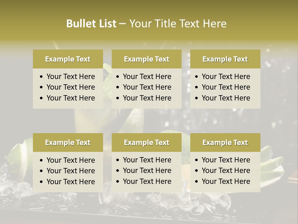 Disco Sugar Cane Straw PowerPoint Template