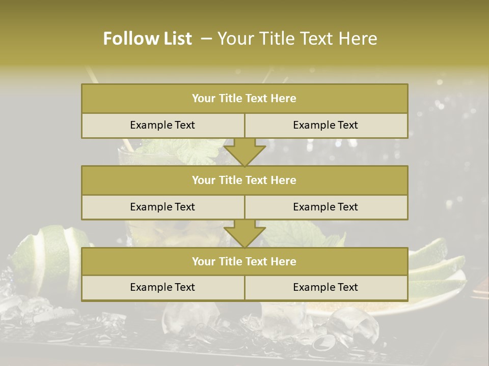 Disco Sugar Cane Straw PowerPoint Template