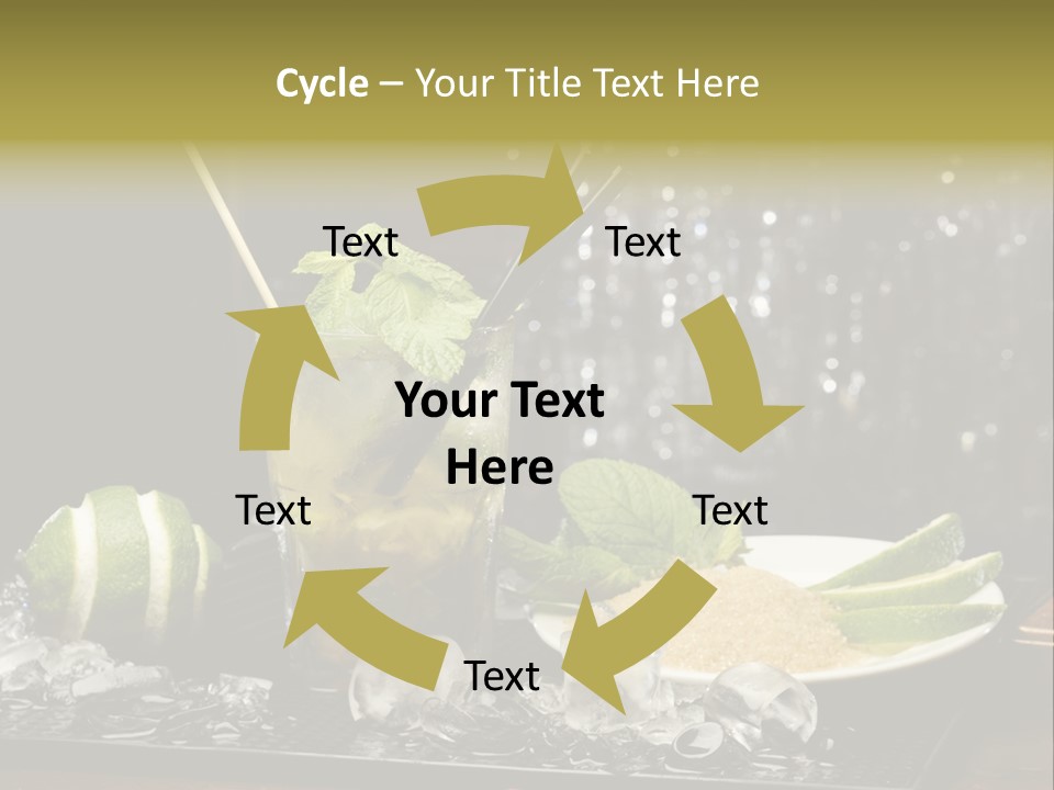 Disco Sugar Cane Straw PowerPoint Template