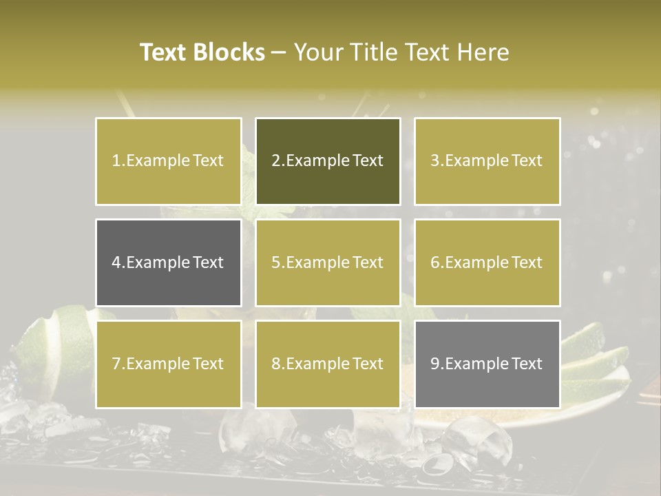 Disco Sugar Cane Straw PowerPoint Template