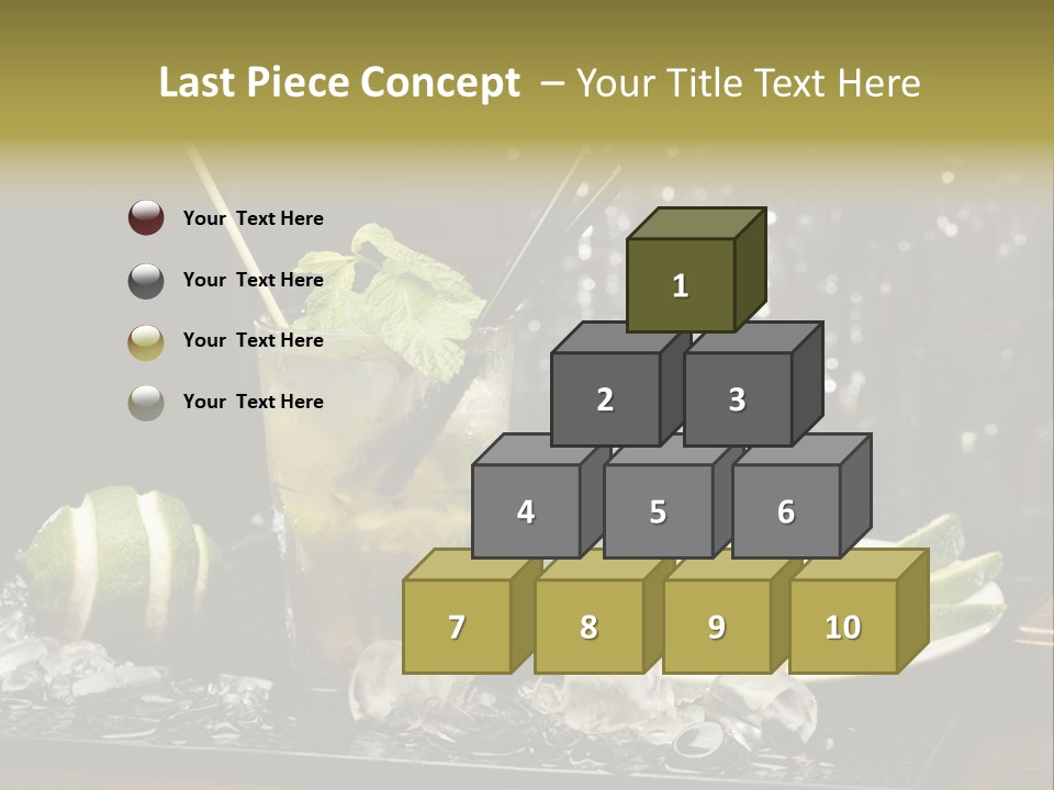 Disco Sugar Cane Straw PowerPoint Template