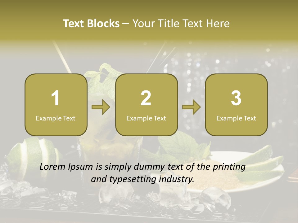 Disco Sugar Cane Straw PowerPoint Template