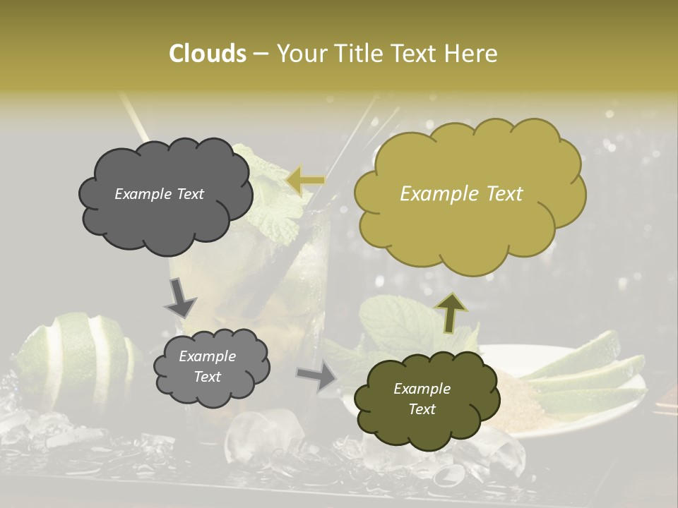 Disco Sugar Cane Straw PowerPoint Template