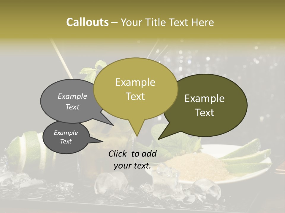 Disco Sugar Cane Straw PowerPoint Template