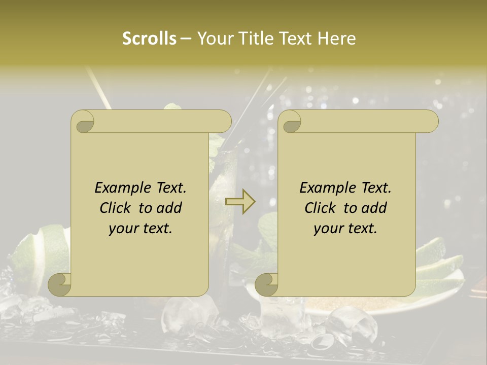 Disco Sugar Cane Straw PowerPoint Template
