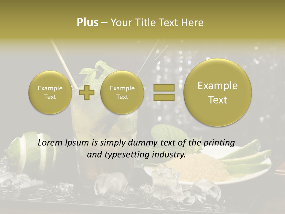 Disco Sugar Cane Straw PowerPoint Template