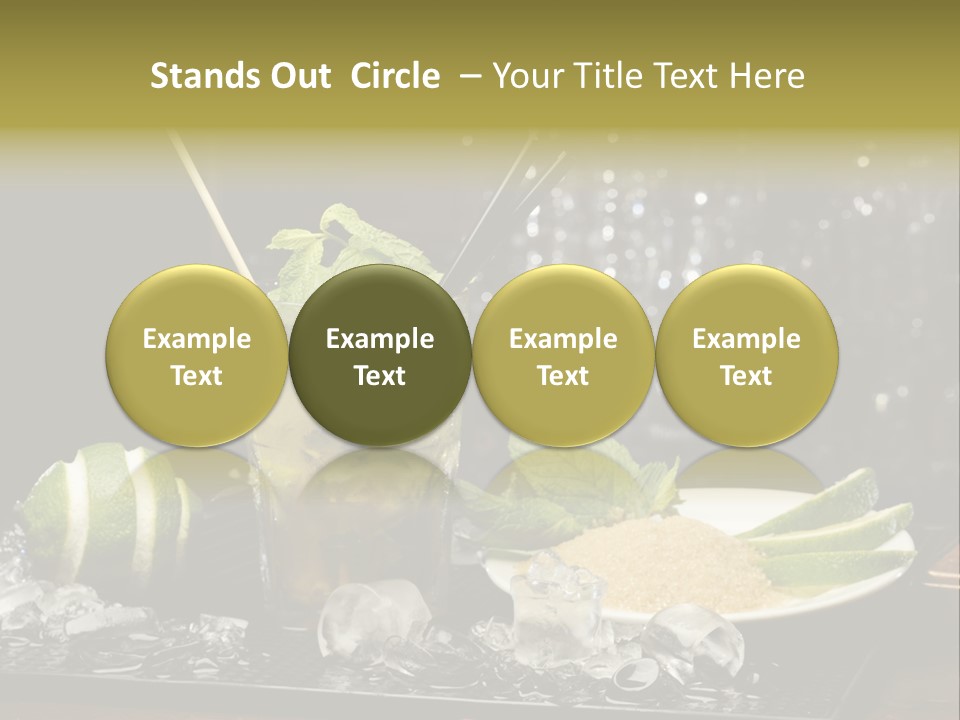 Disco Sugar Cane Straw PowerPoint Template