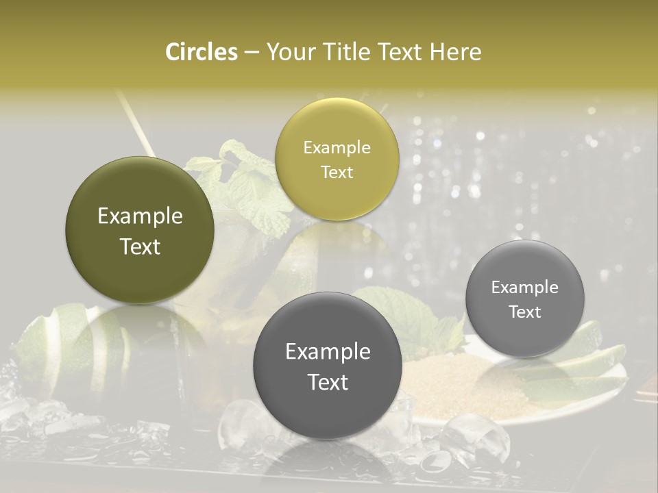 Disco Sugar Cane Straw PowerPoint Template