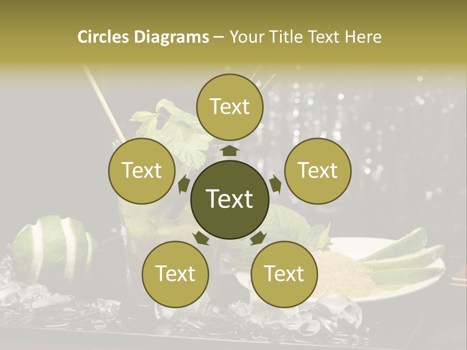 Disco Sugar Cane Straw PowerPoint Template