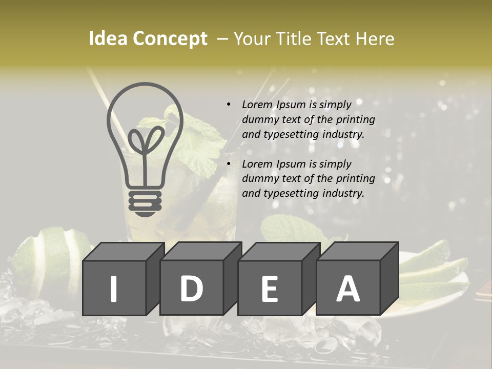 Disco Sugar Cane Straw PowerPoint Template