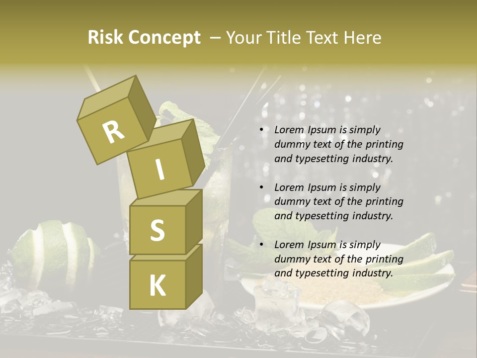 Disco Sugar Cane Straw PowerPoint Template